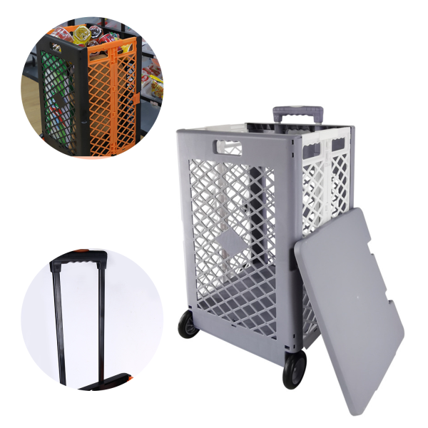 Foldable Mesh Cart, Rolling & Collapsible, Easy Storage