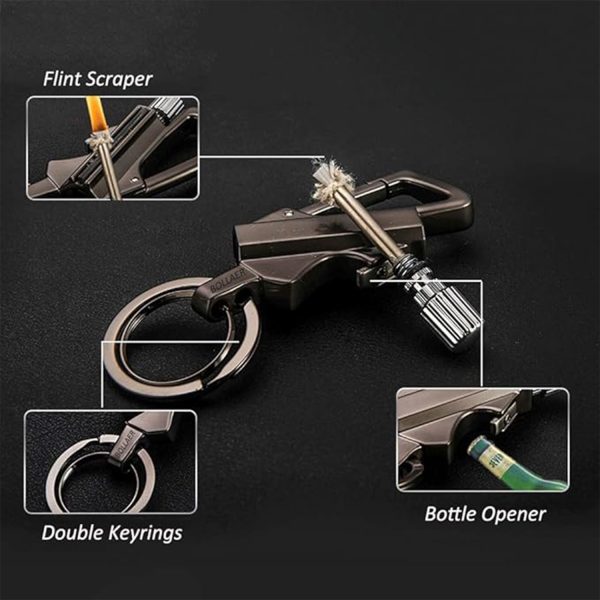 Kerosene lighter waterproof portable keychain bottle opener