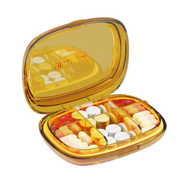 Plastic Portable Sealed Tablet Storage Pill Box