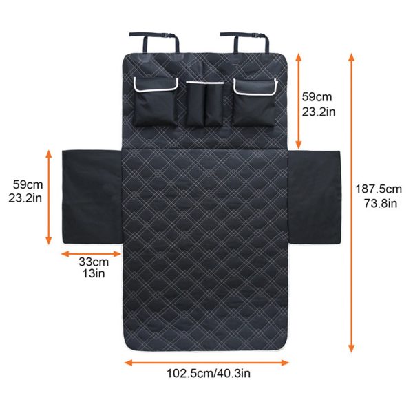 Anti-dirt trunk mat with storage pockets