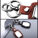 Creative business gift leather car keychain