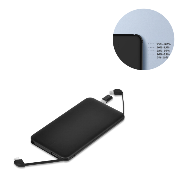 5000mAh Power Bank W/ Charging Cable