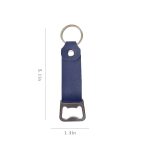 Portable Leather Stainless Steel Bottle Opener Keychain