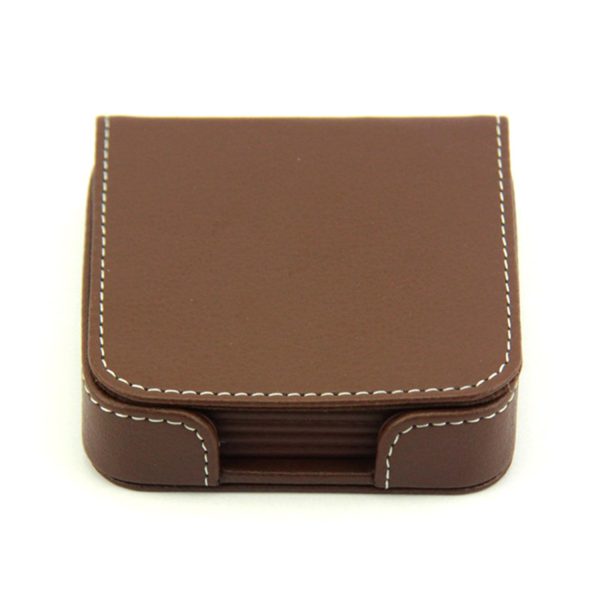 PU Leather Insulated Coaster Set