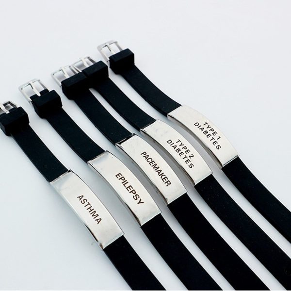 Medical Logo Stainless Steel Silicone Adjustable Bracelet