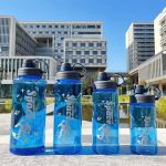 33.8 oz Large Capacity Blue Sports Plastic Water Bottle