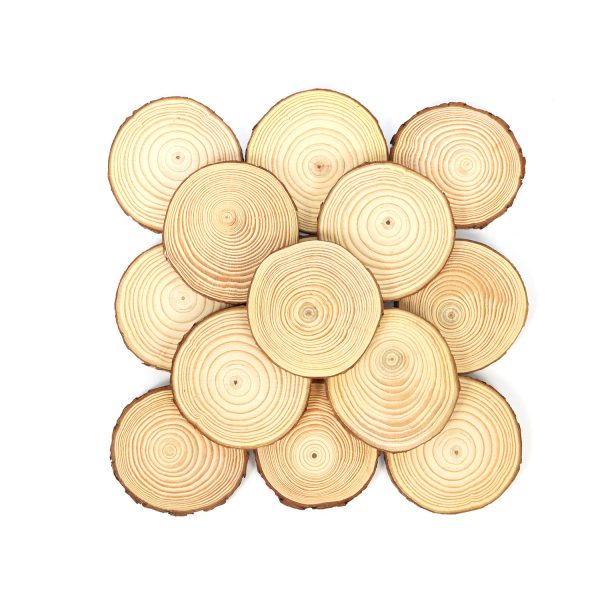 4-4.7 Inch DIY Kids Arts Round Wood Coaster