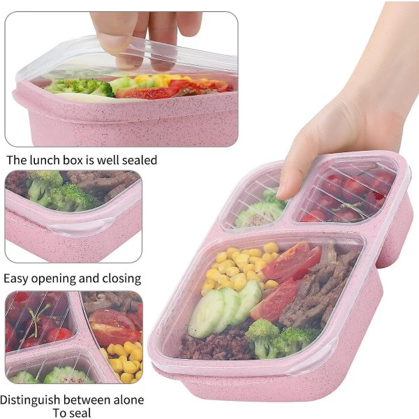 Compartment Wheat Straw lunch Box