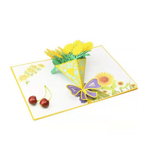 3D Pop-Up Flower Card for Teacher’s Day, Birthday Gift