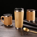 17OZ Car mounted portable bamboo shell cup