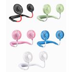 Dual Breeze Hands-Free Neck Fan with Mood Light And Aramis