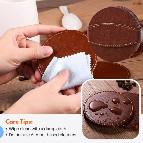 PU Leather Coaster Set