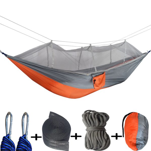 210T Nylon Camping Hammock with Mosquito Net