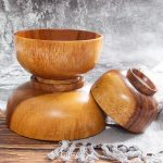 Wood High Foot Bowl