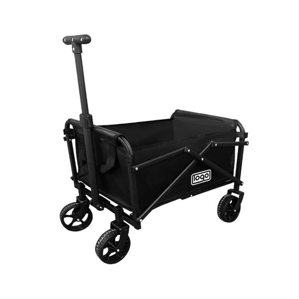 Outdoor folding camping equipment trolley