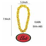 Vibrant EVA Team Spirit Fan Necklace for Game Day