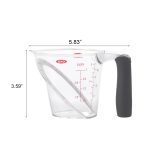 8oz Glass Measuring Cup with Ergonomic Handle