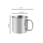 4-in-1 Folding Handle Drinkware Metal Camping Mug