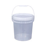 Sealed plastic bucket with lid