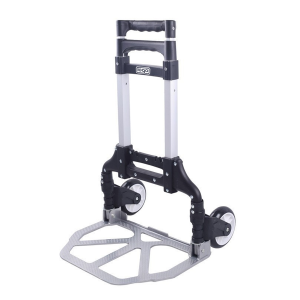 Collapsible stretch three-section portable handcart