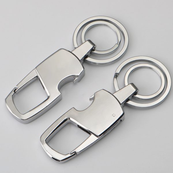 Creative leather metal keychain