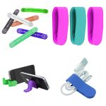 Silicone magnetic bookmark cable organizer