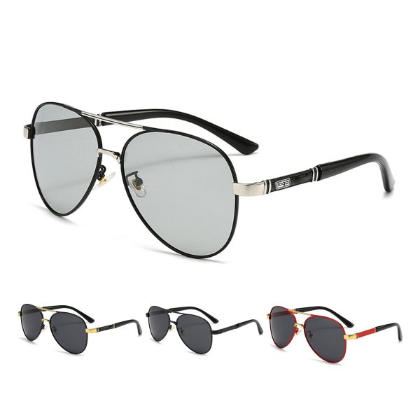 Metal-resin polarized sunglasses