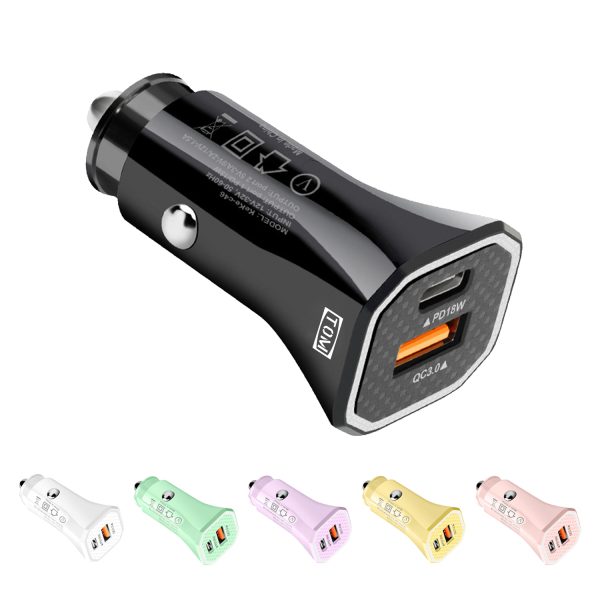 12W PD+USB Mini Fully Compatible Mobile Car Charger