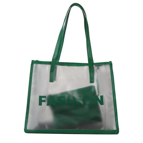 Jelly PVC Tote Bag One Shoulder Large Handbag