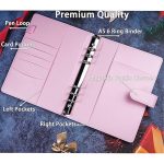 A6 binder zipper pocket PU leather notebook case