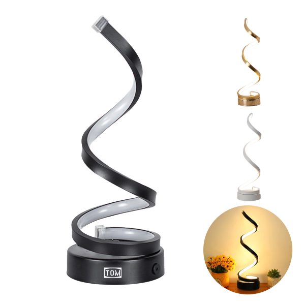 8W Bars/Cafes/Rooms Three Color LED Spiral Desk Lamp