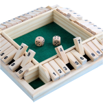 4-Player Shut The Box Dice Board Game