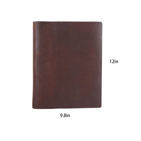 Retro Handmade Top Layer Cowhide A4 Loose Leaf Notebook