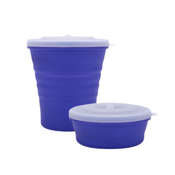 Food grade foldable silicone popcorn bucket