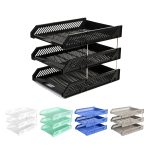 Three-Tier Metal Mesh Storage Rack