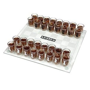 10 Oz Glass drink chess set