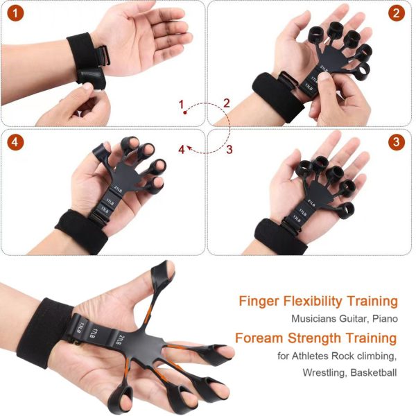 Silicone 5 Finger Grip Strength Trainer