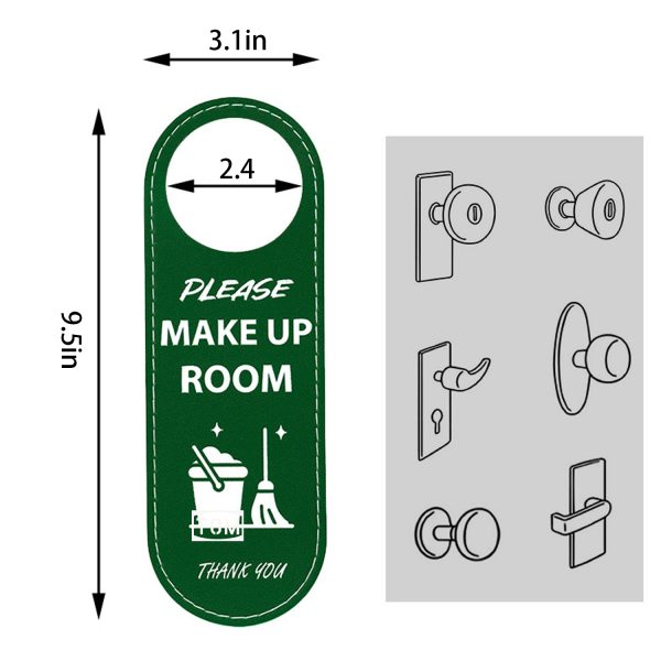 Hotel Rooms Black/Green Do Not Disturb Door Hanger Sign