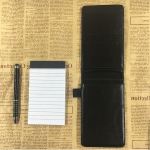 Mini Pocket Notepad Memo Book Lined Sheets With Metal Pen