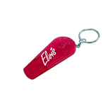 Key chain with whistling LED light