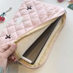 Cute Diamond Embroidered Bow Tablet Laptop Storage Bag