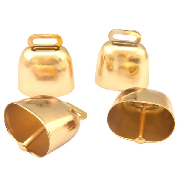 Retro Anti Loss Super Loud Pendant Gold Metal Cow Bell