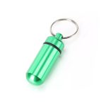 Portable Aluminum KeyChains Mini Waterproof Pill Case