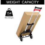 Collapsible stretch three-section portable handcart