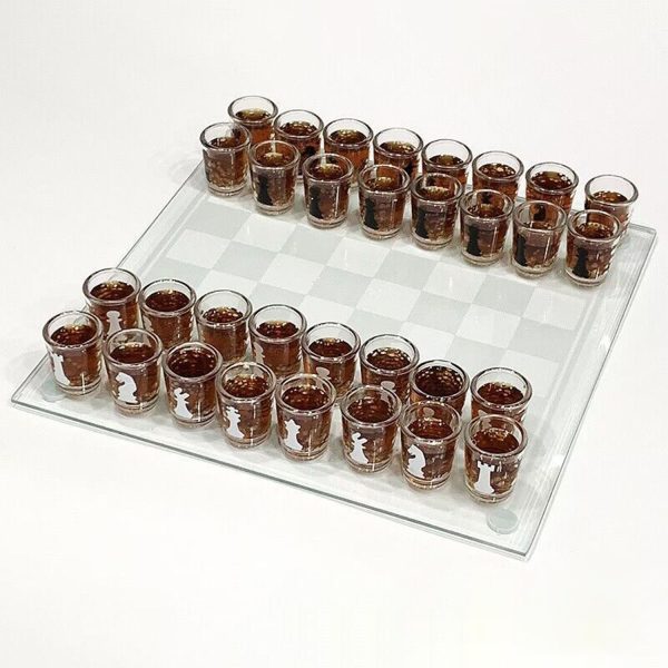 10 Oz Glass drink chess set