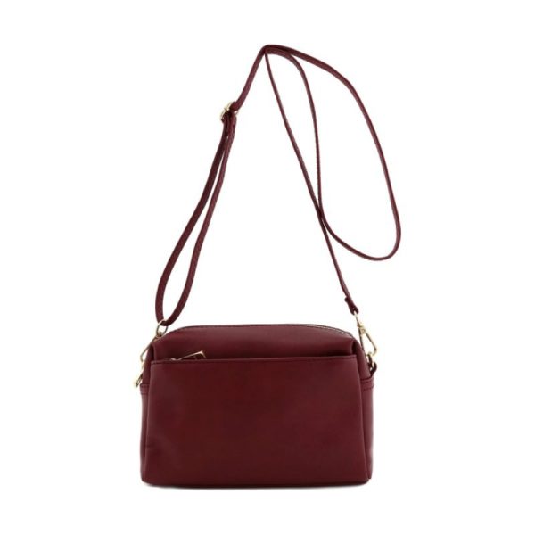 Fashion Triple Zip Small Crossbody Bag