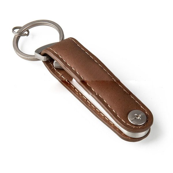 Pu leather bottle opener with keyring