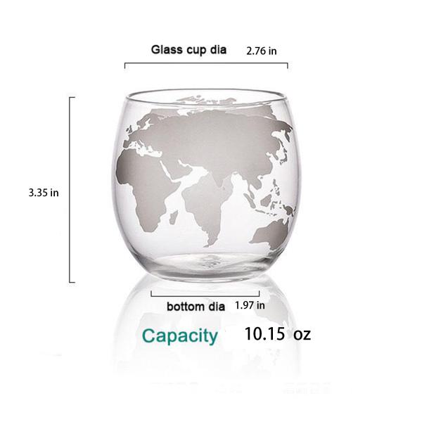 Earth Pattern Transparent Wine Glass