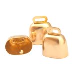 Retro Anti Loss Super Loud Pendant Gold Metal Cow Bell