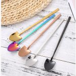 Shovel tip long handle ice cream 304 stainless steel spoon